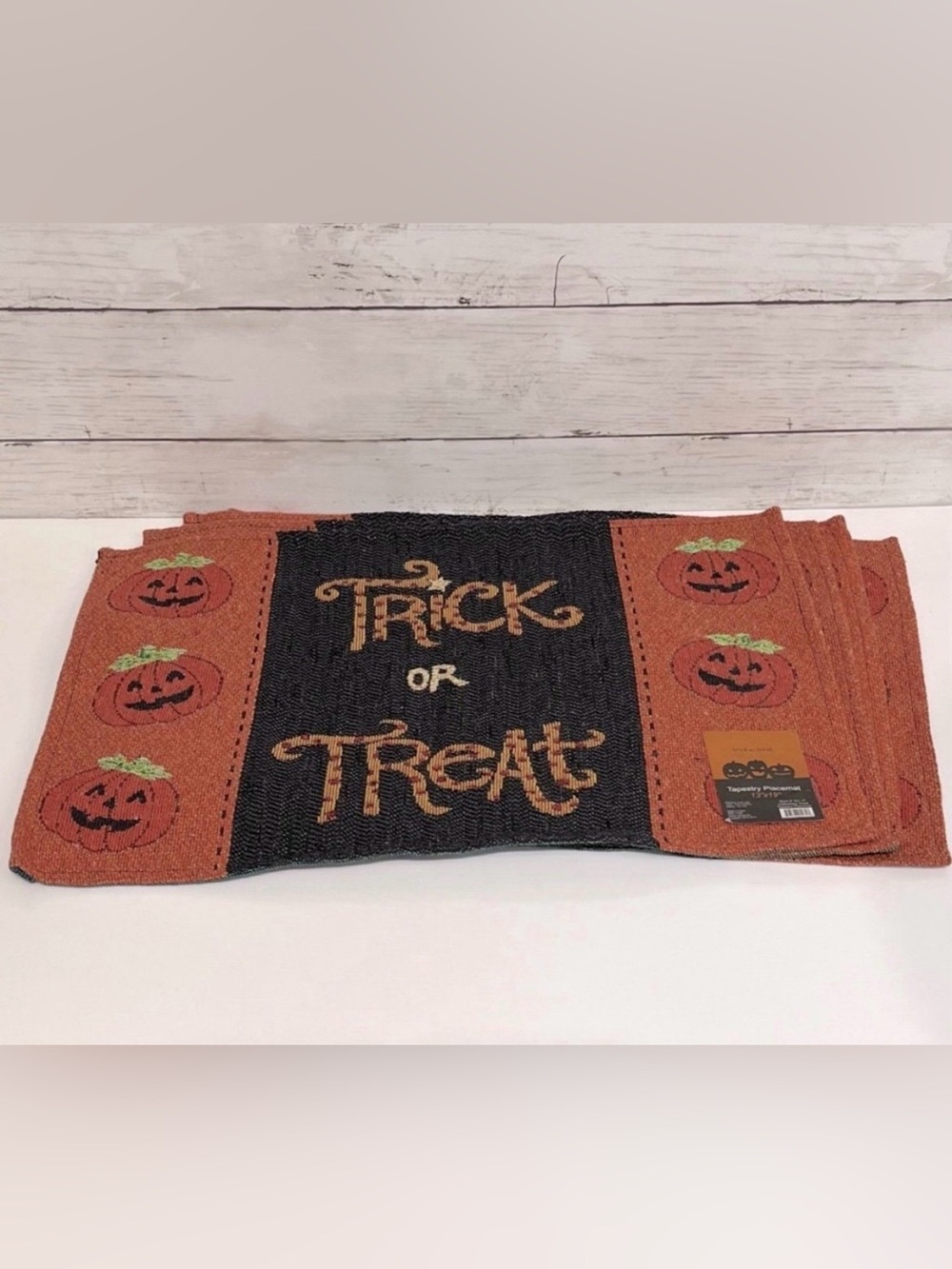 NWT Trick or Treat Halloween Woven Placemats Set of 4